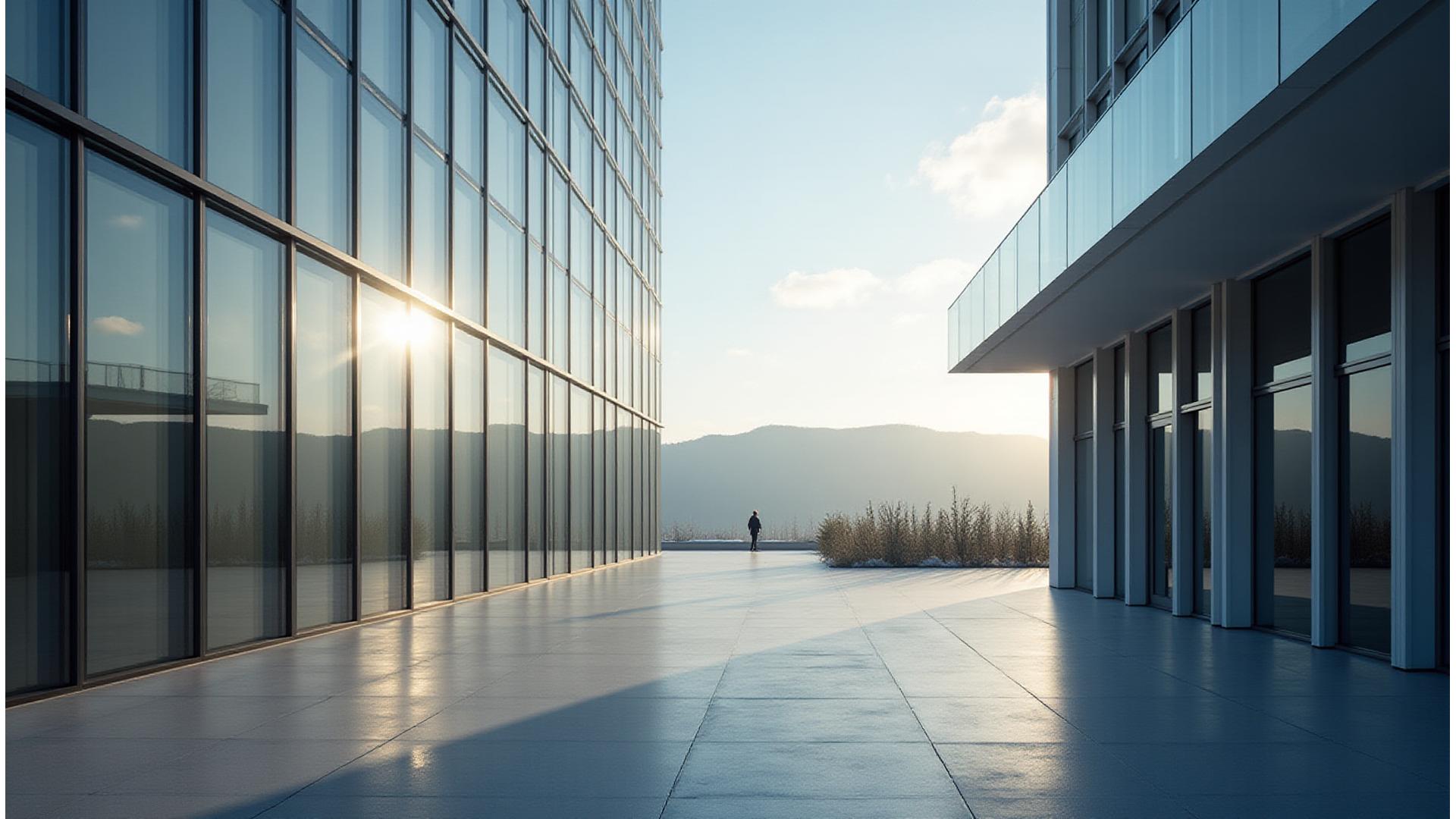 Moderne skandinavisk arkitektur fotografert i perfekt lys