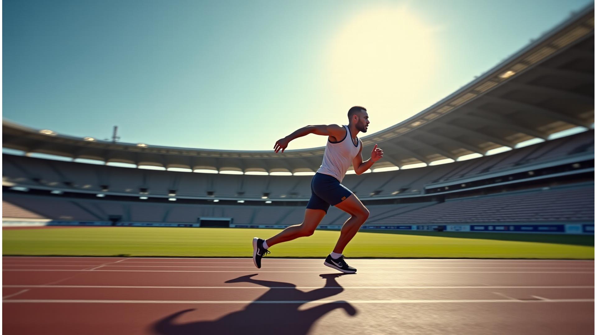 Dynamisk sportsfotografering av sprinter i aksjon