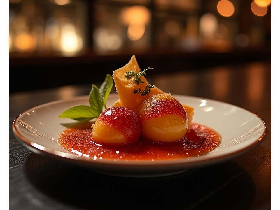 Nydelig matpresentasjon av norsk sjømatrett