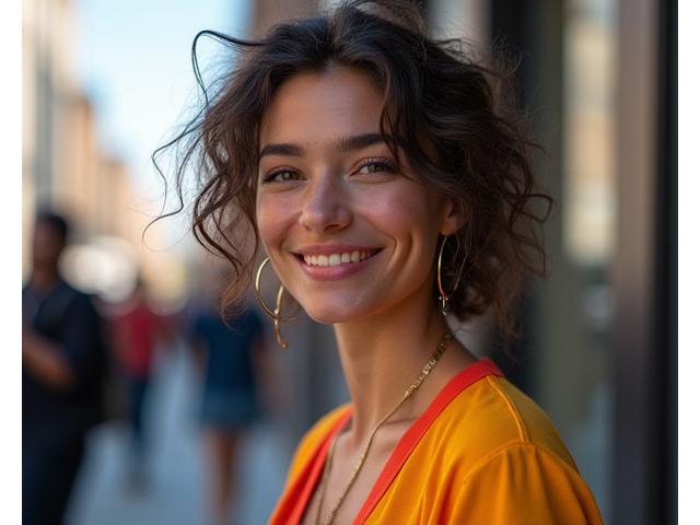 Et kraftfullt portrett av en person fra LGBTQ+-miljøet med lyse farger og et uttrykk for stolthet.