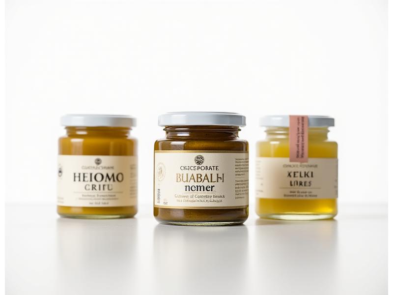 En rekke elegant presenterte matvareprodukter på en hvit bakgrunn, med feilfri belysning