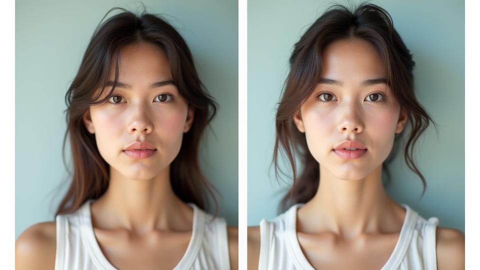 Side-ved-side sammenligning av et moderne fotografi og samme bilde med vintage-behandlingen, viser endring i farger, tekstur og stemning.