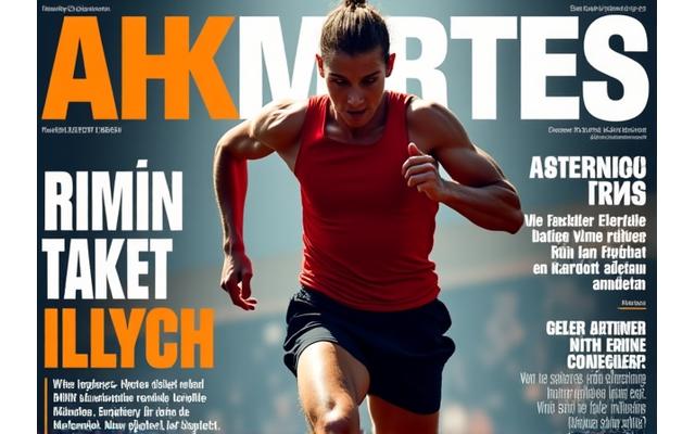 Magasincover med et dramatisk sportsbilde og bold tittel