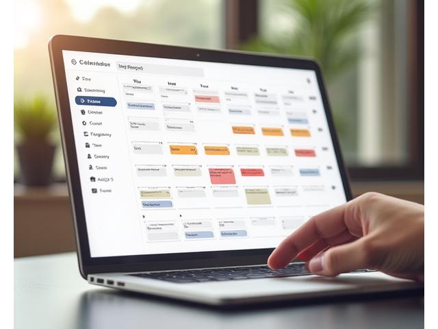 En skjerm som viser et brukervennlig online bookingsystem for fotostudio